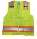 Yellow High-Visibility Safety Vest with Reflective Stripes