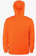 Orange Polyester Long-Sleeve Hooded Work Shirt